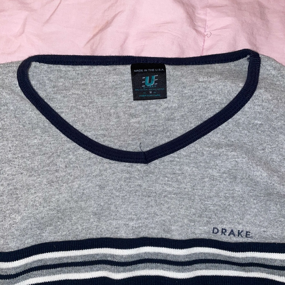 Grey Drake University knit crop top